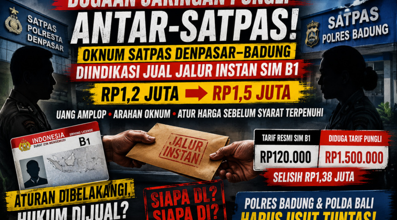 Sorotan Dugaan Jalur Khusus SIM B1: Jejak Komunikasi Petugas Satpas Denpasar dan Badung Dipertanyakan Sorotan Dugaan Jalur Khusus SIM B1: Jejak Komunikasi Petugas Satpas Denpasar dan Badung Dipertanyakan